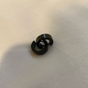 Black Hoop Earrings